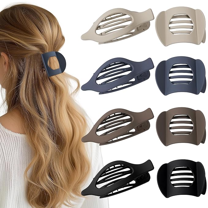 Sunolga Magnetic Hair Clips, Decorative Strong Hold No-Slip Claw Clips, DIY Cute Magnetic Seamless Hairstyling Accessories for Easy Half-Up Hairstyles, Lightweight Hairclips Suit All Hair Types