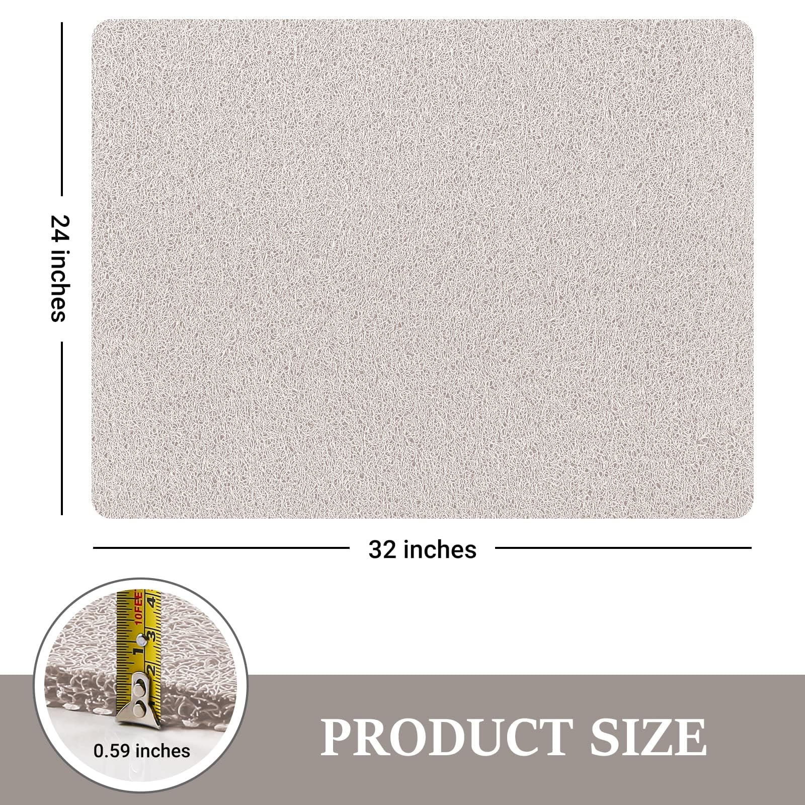 LuxStep Shower Mat Bathtub Mat Non-Slip Bath Mat with Drain, Quick Drying
