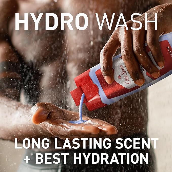 Old Spice Moisturizing Body Wash for Men, Hydro Wash, 2-in-1 Long Lasting Scent & Deep Hydration, 24/7 Shower Fresh, Swagger Scent, 16 oz
