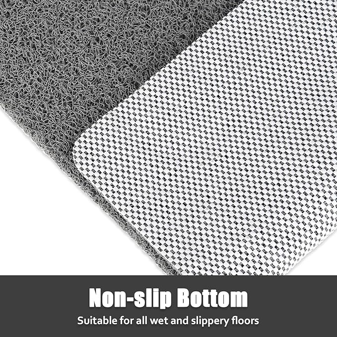 Bathtub Mat Shower Mat Non-Slip - 16x39 Inch Soft Comfort Bath Mat with Drainage Holes, PVC Loofah Massage Bathmat for Shower, Tub, Bathroom, Wet Areas, Quick Drying