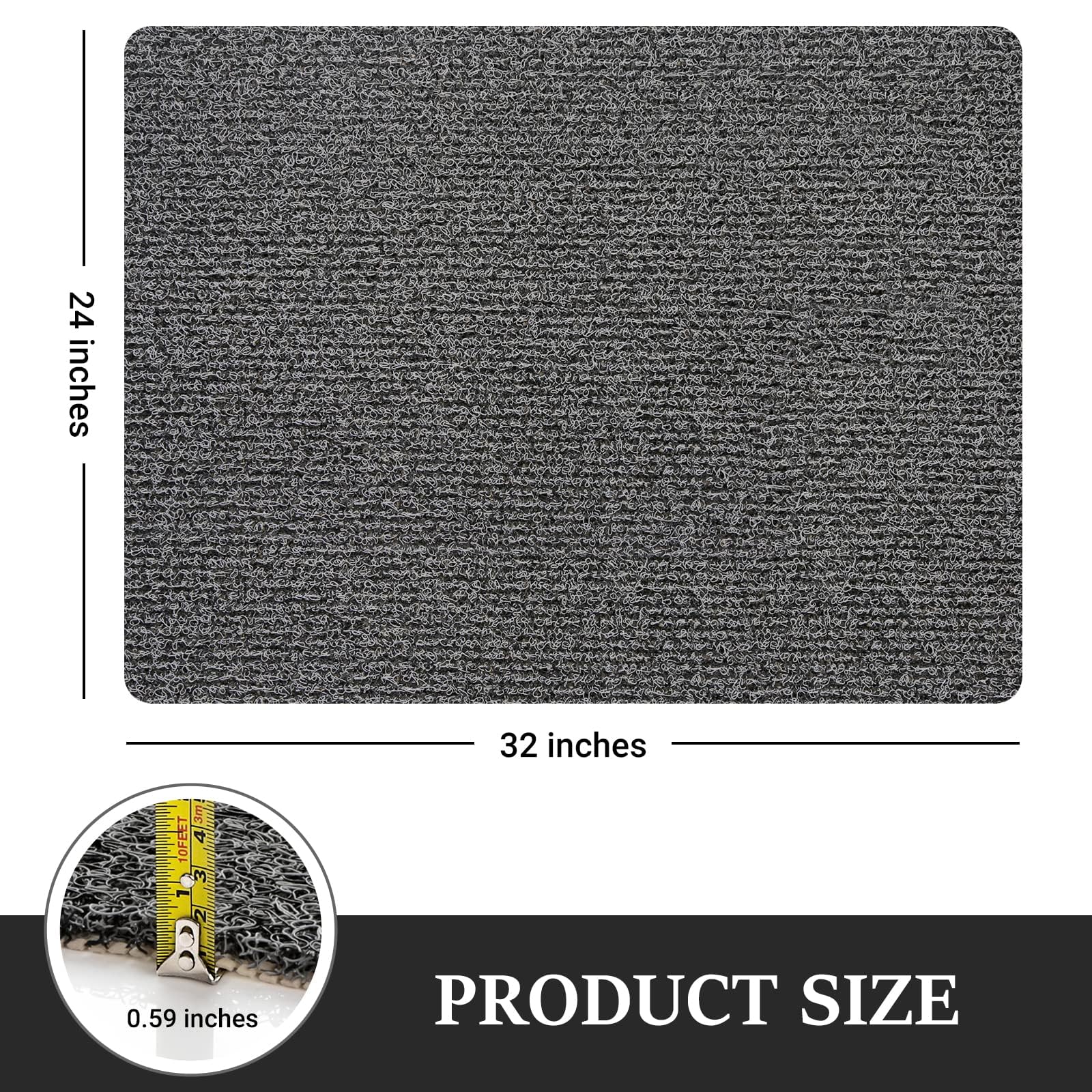 LuxStep Shower Mat Bathtub Mat Non-Slip Bath Mat with Drain, Quick Drying