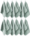 12 Pack Muslin Washcloths for Baby - 100% Cotton Baby Wash Cloths for or Baby Face Body Comfy and Soft for Newborn Infants Kids Girls and Boys - 12"x12" - Green