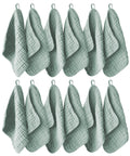 Ease Cubs 12 Pack Muslin Washcloths for Baby - 100% Cotton Baby Wash Cloths for or Baby Face Body Comfy and Soft for Newborn Infants Kids Girls and Boys - 12"x12" - Green