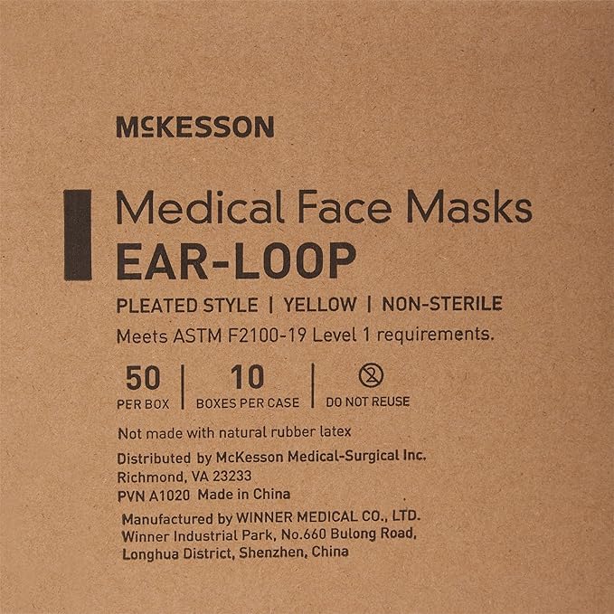 McKesson Procedure Mask Pleated 91-2101