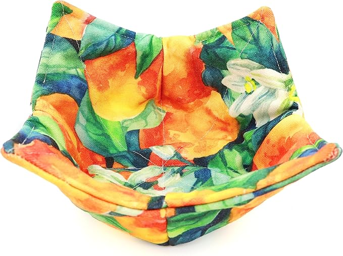 ROGITU Cotton Microwavable Bowl Cozy, Microwave-Safe Hot Bowl Holders, Soup Bowl Cozy Bowl Hot Pads (U)