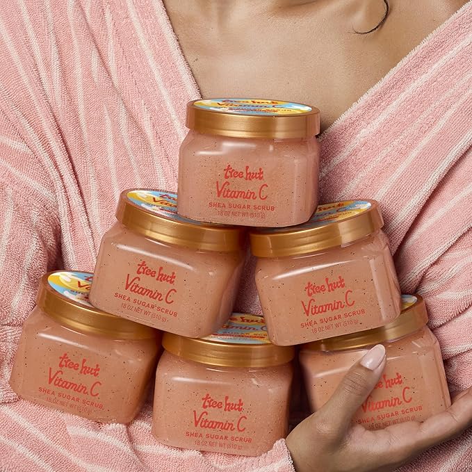 Tree Hut Vitamin C Body Scrub, Exfoliating Sugar Scrub, Vegan, 18 Oz