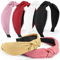 Headbands for Women Girls - 6PCS Stylish Top Knotted Headbands - Knotted Headband for Women - Head Bands Wide Hairband Hair Accessories