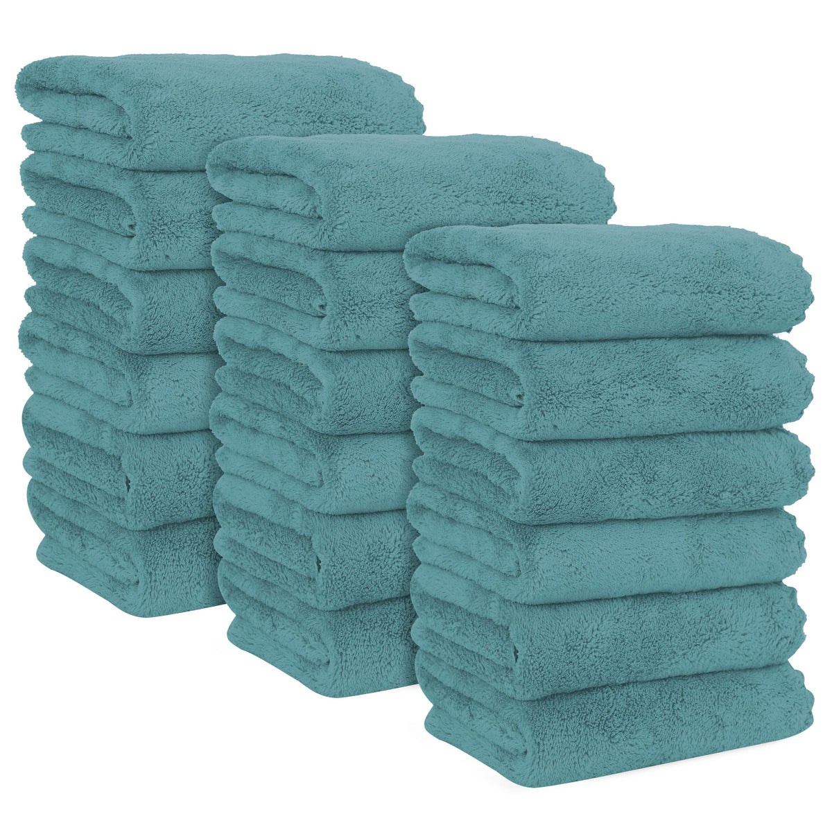 MOONQUEEN 18 Pack Premium Hand Towels - Quick Drying - Microfiber Coral Velvet Highly Absorbent Towels - Multipurpose Use as Hotel, Bathroom, Shower, Spa, Hand Towel 16 x 28 inches (Multicolor)