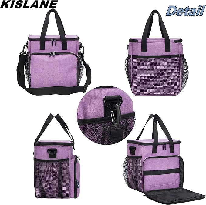 Pet Grooming Tote Bag, Cat Grooming Tools Organizer Bag, Dog Grooming Supplies Organizer Storage for Pets Grooming Kit and Dog Wash Shampoo Accessories(Bag Only) (purple)