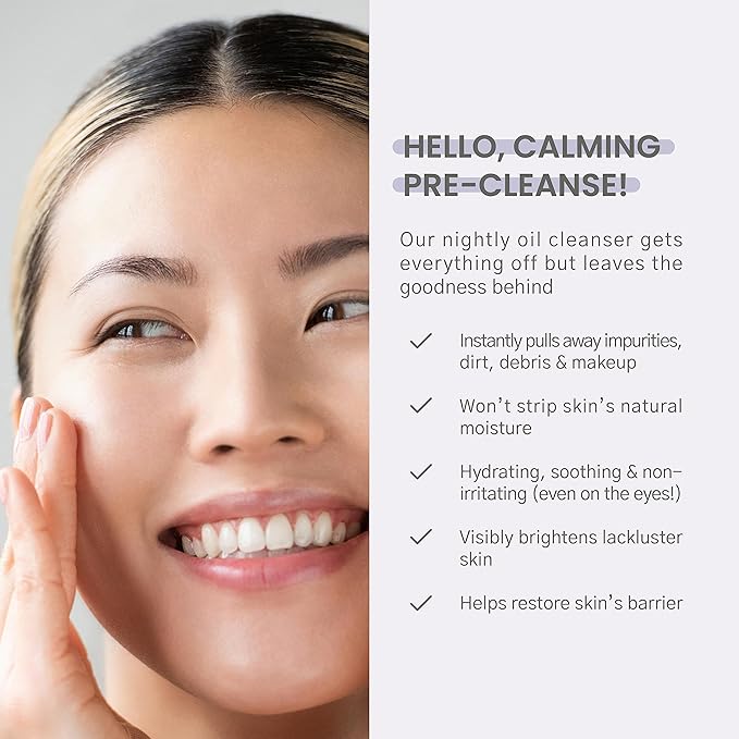 Karuna Cleansing Oil for Face - Gentle Makeup Remover Oil with Camellia, Hyaluronic Acid, Prickly Pear & Aloe - Pre-Cleanse Oil Based Face Cleanser for All Skin Types Including Oily & Blemish-Prone
