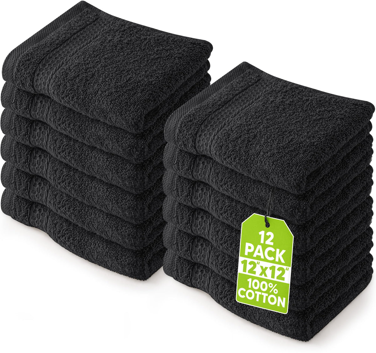 Utopia Towels 12 Pack Premium Wash Cloths, 12x12 in, 100% Cotton, Plum