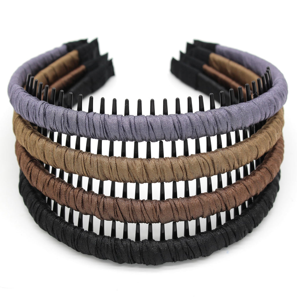 JOBAND JOBANDFashion Hair Accessories,plastic headbands for women,headband with teeth Suitable Daily Use,Spa,Parties and Yoga(pack of 4)