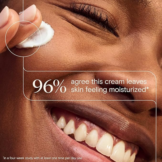 Aveeno Daily Moisturizing Cream Face, Hand, Body Moisturizer with Prebiotic Oat & Shea Butter, for Normal to Dry or Sensitive Skin, Hydrates for 48 Hours, Fragrance-Free & Non-Comedogenic, 7.5 Fl Oz