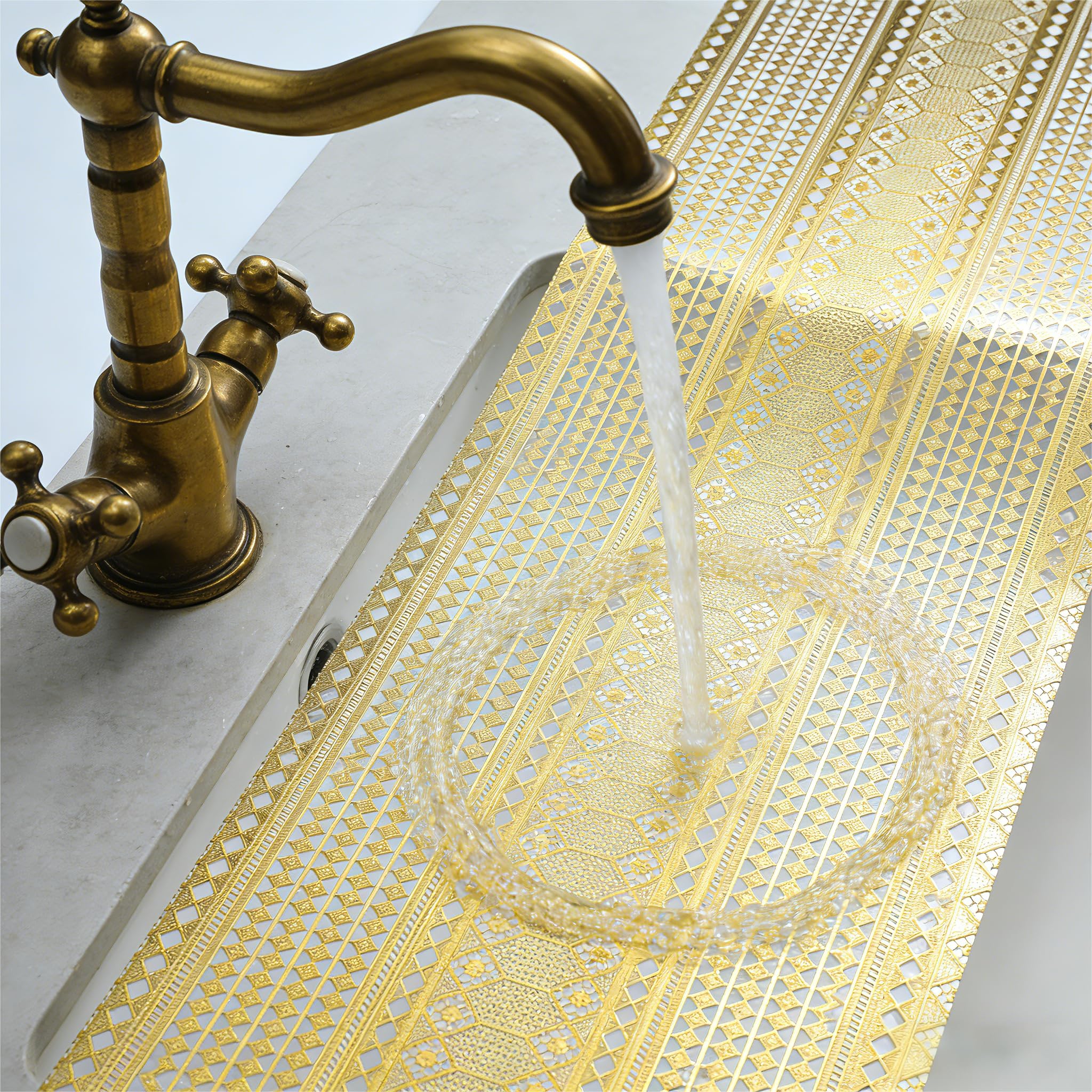 Shelf and Drawer Liner for Kitchen Cabinet,Non-Adhesive Waterproof