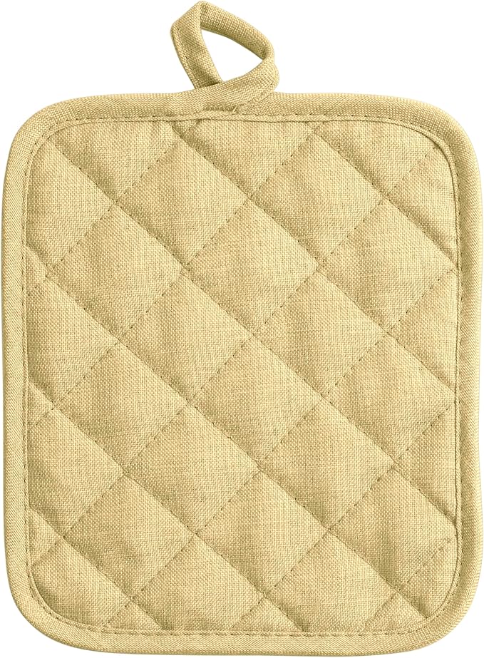 American Linen 8-Pack Heat Resistant Pot Holders & Hot Pads (Sand, 4 Pack)