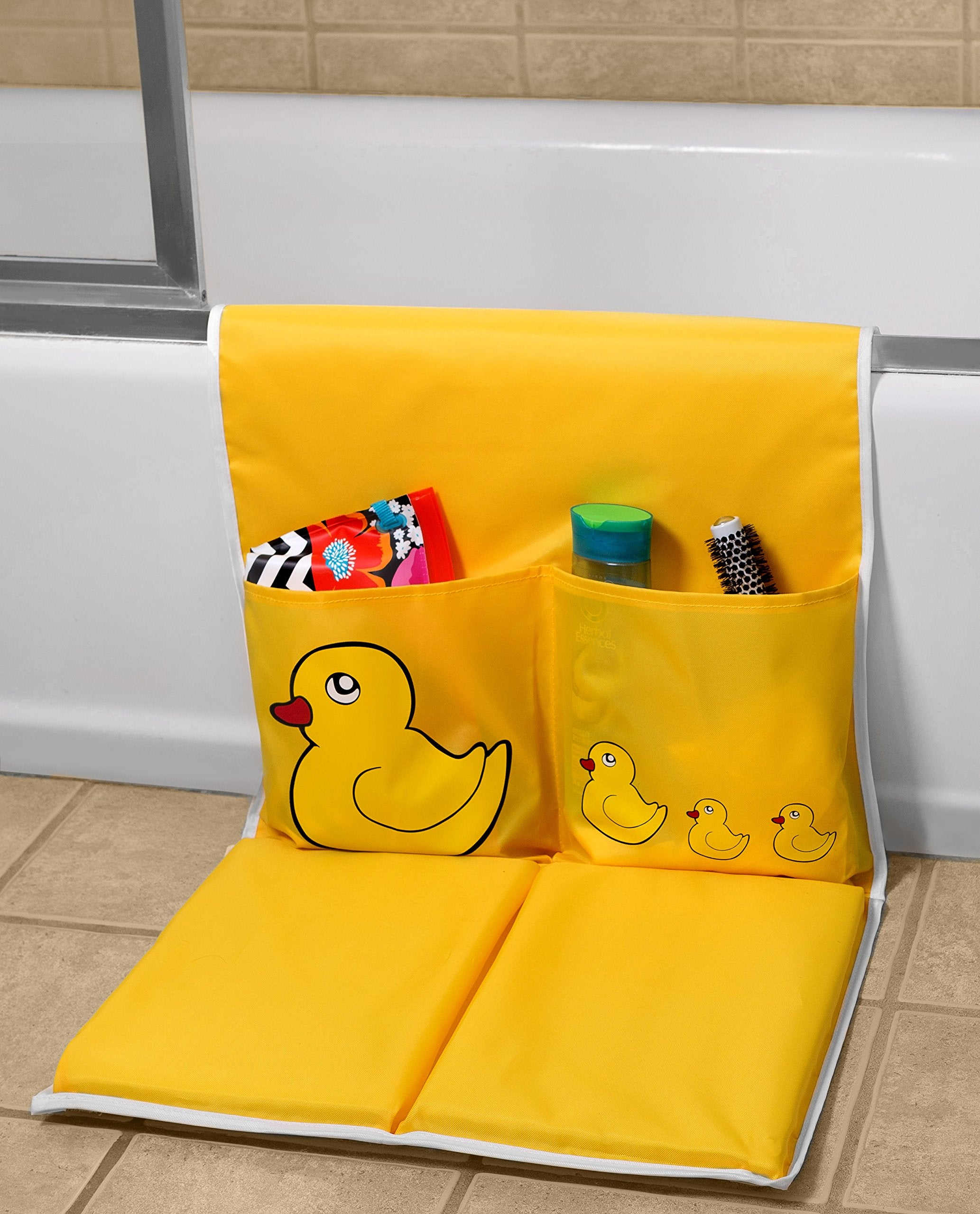 Handy Laundry Baby Bath Kneeling Pad -The Bathtub Bath Mat Has Thick Pads for Comfort and Two Large Pockets for Bathing Essentials.
