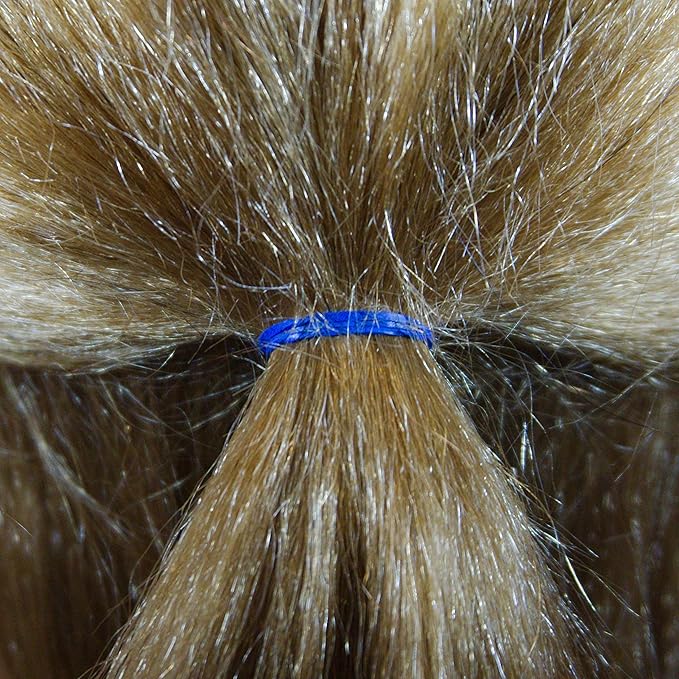 Amelia Beauty 500 Count Small Rubber Bands for Hair – ½" Rainbow Mix - Made in USA - Recloseable Container - Mini Hair Elastics for Braids, Ponytails, Cornrows & Twists – Strong Hold Ponytail Holders