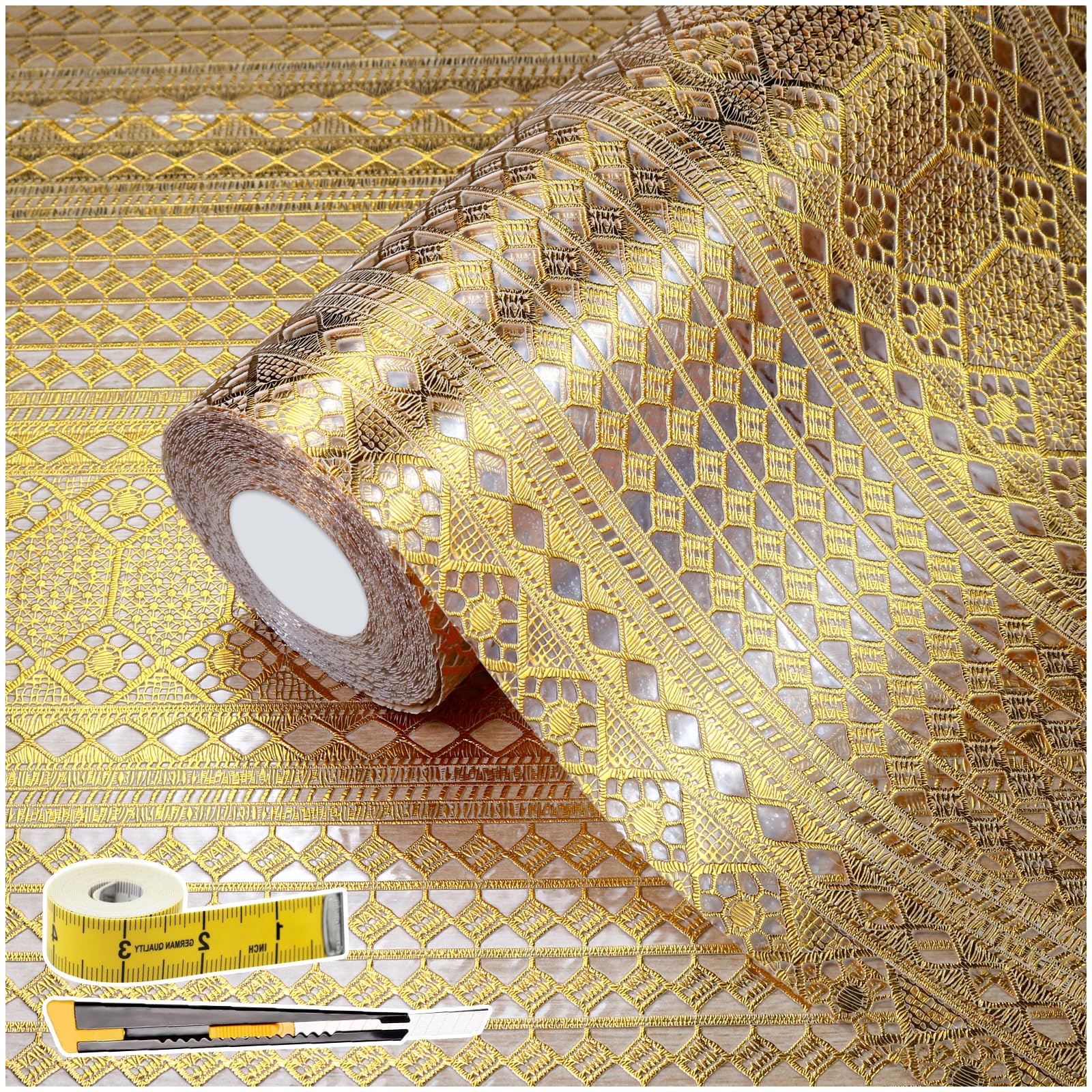 Shelf and Drawer Liner for Kitchen Cabinet,Non-Adhesive Waterproof