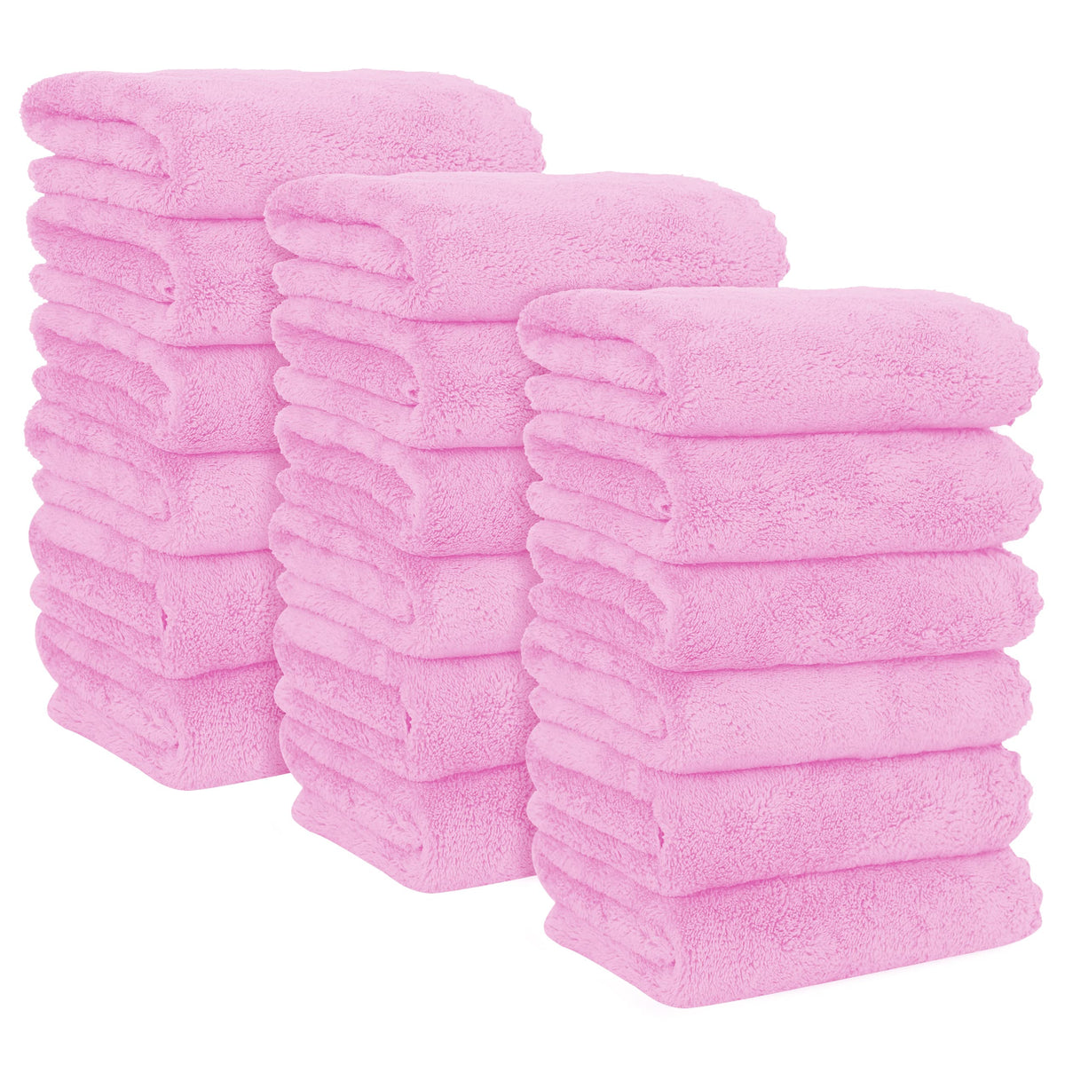 MOONQUEEN 18 Pack Premium Hand Towels - Quick Drying - Microfiber Coral Velvet Highly Absorbent Towels - Multipurpose Use as Hotel, Bathroom, Shower, Spa, Hand Towel 16 x 28 inches (Multicolor)