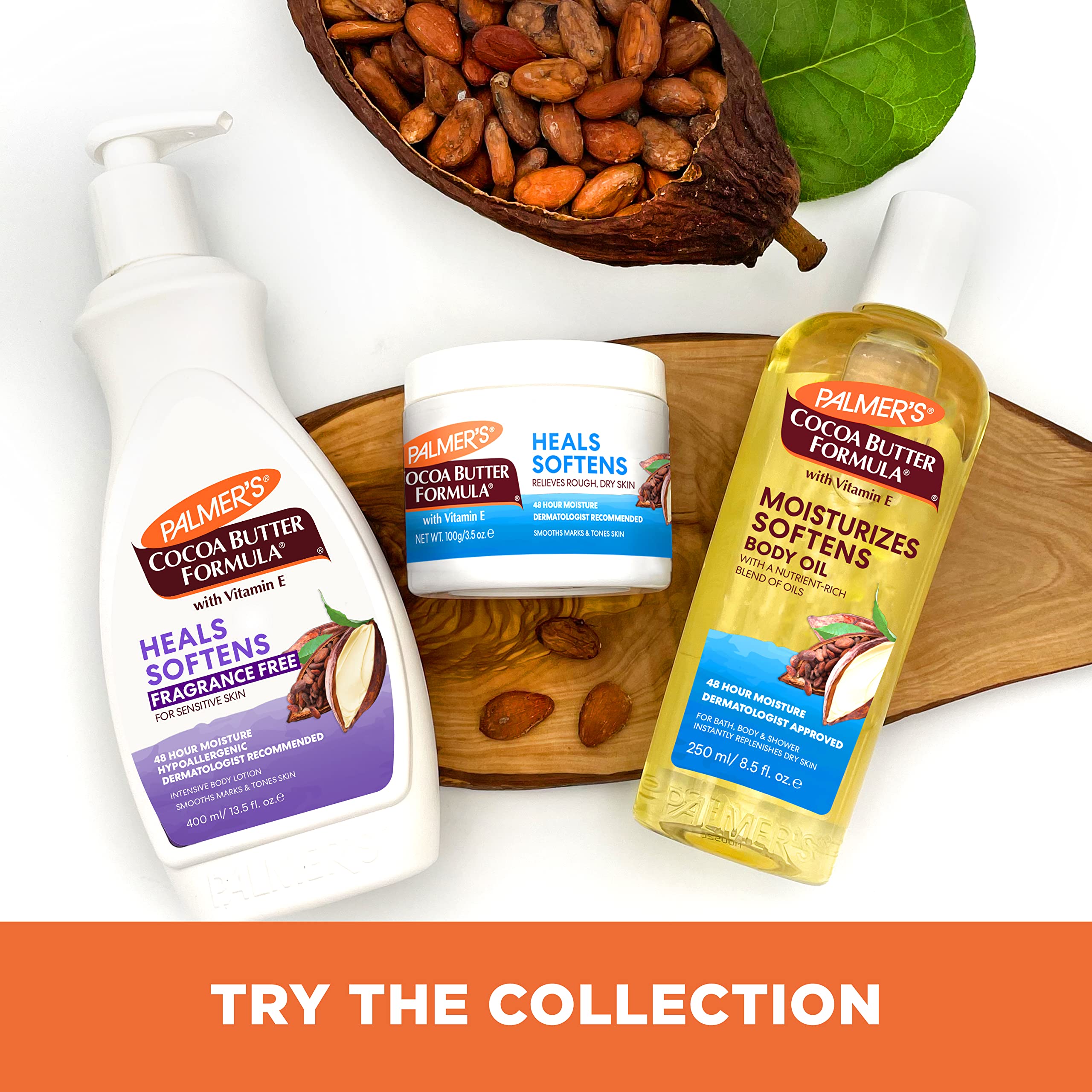 Palmer's Cocoa Butter Formula Daily Skin Therapy Fragrance Free Lotion for Dry Skin, Unscented Body Lotion, Pump Bottle, 13.5 Fl Oz