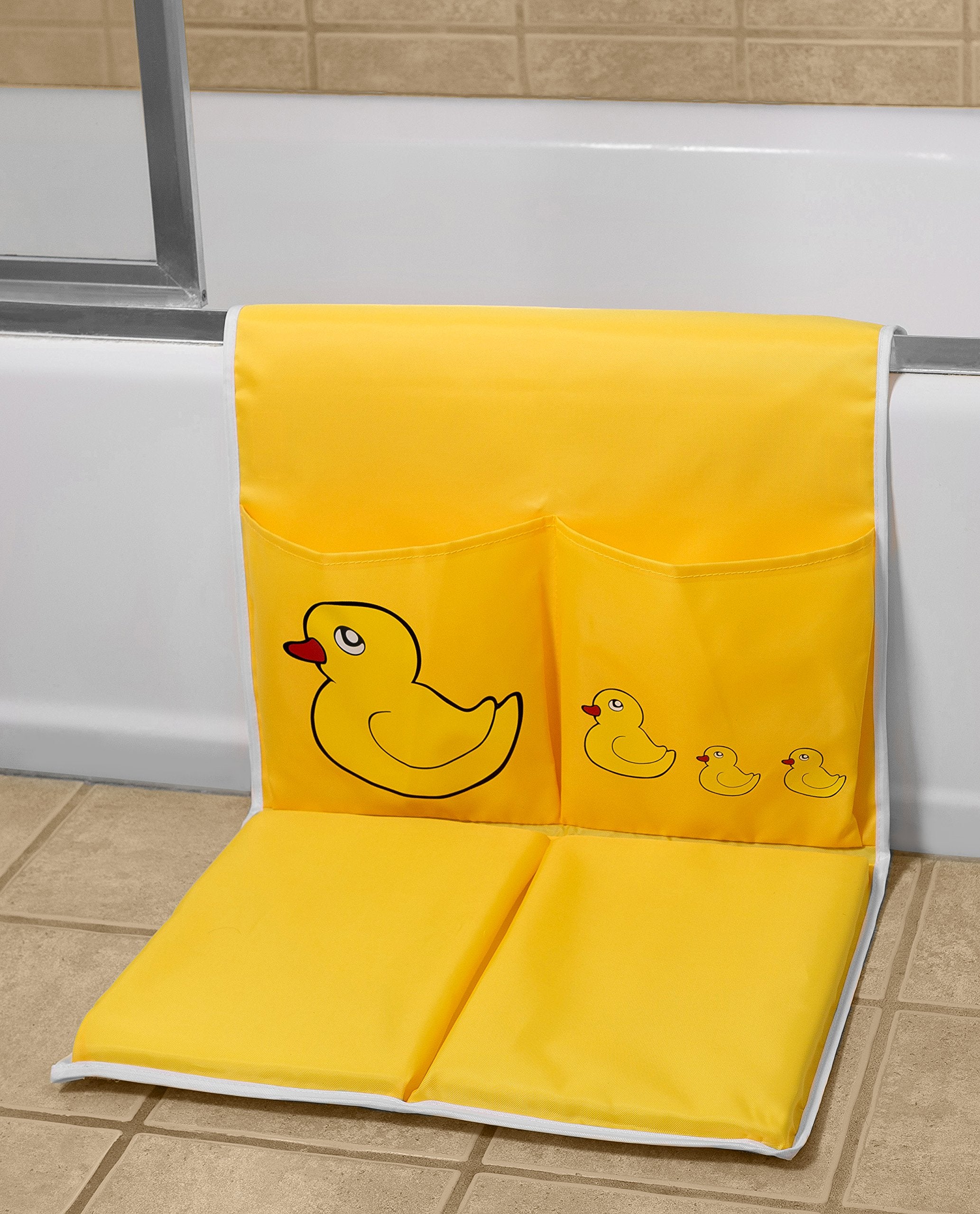 Handy Laundry Baby Bath Kneeling Pad -The Bathtub Bath Mat Has Thick Pads for Comfort and Two Large Pockets for Bathing Essentials.