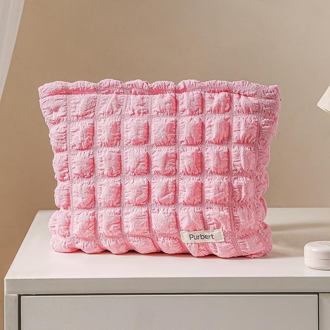Purbert Bubble Cloud Makeup Bag - Large Capacity Travel Cosmetic Organizer