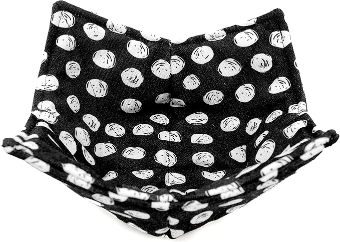 ROGITU Cotton Microwavable Bowl Cozy, Microwave-Safe Hot Bowl Holders, Soup Bowl Cozy Bowl Hot Pads (R)