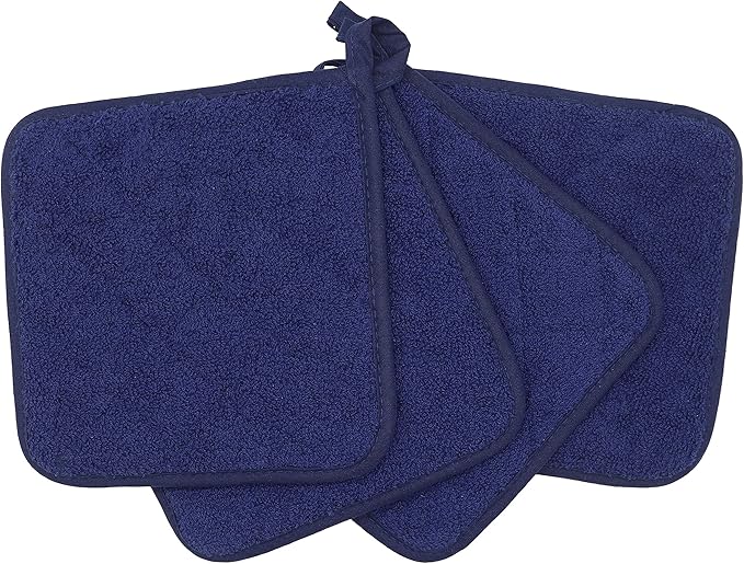 GQZLUCK Cotton Pot Holders, Hot Pads for Kitchen,Set of 4, Navy Blue