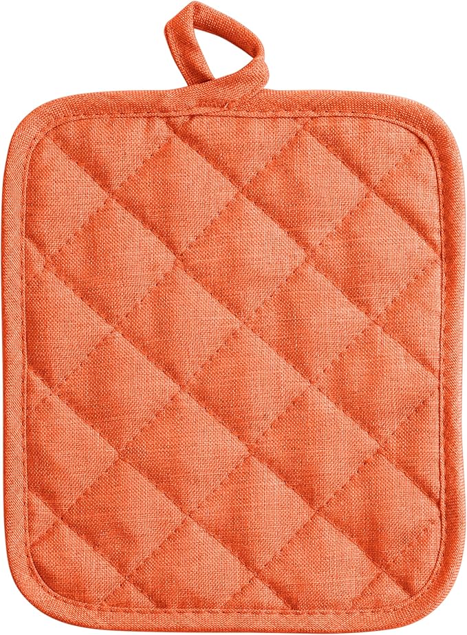 American Linen 8-Pack Heat Resistant Pot Holders & Hot Pads (Coral, 4 Pack)
