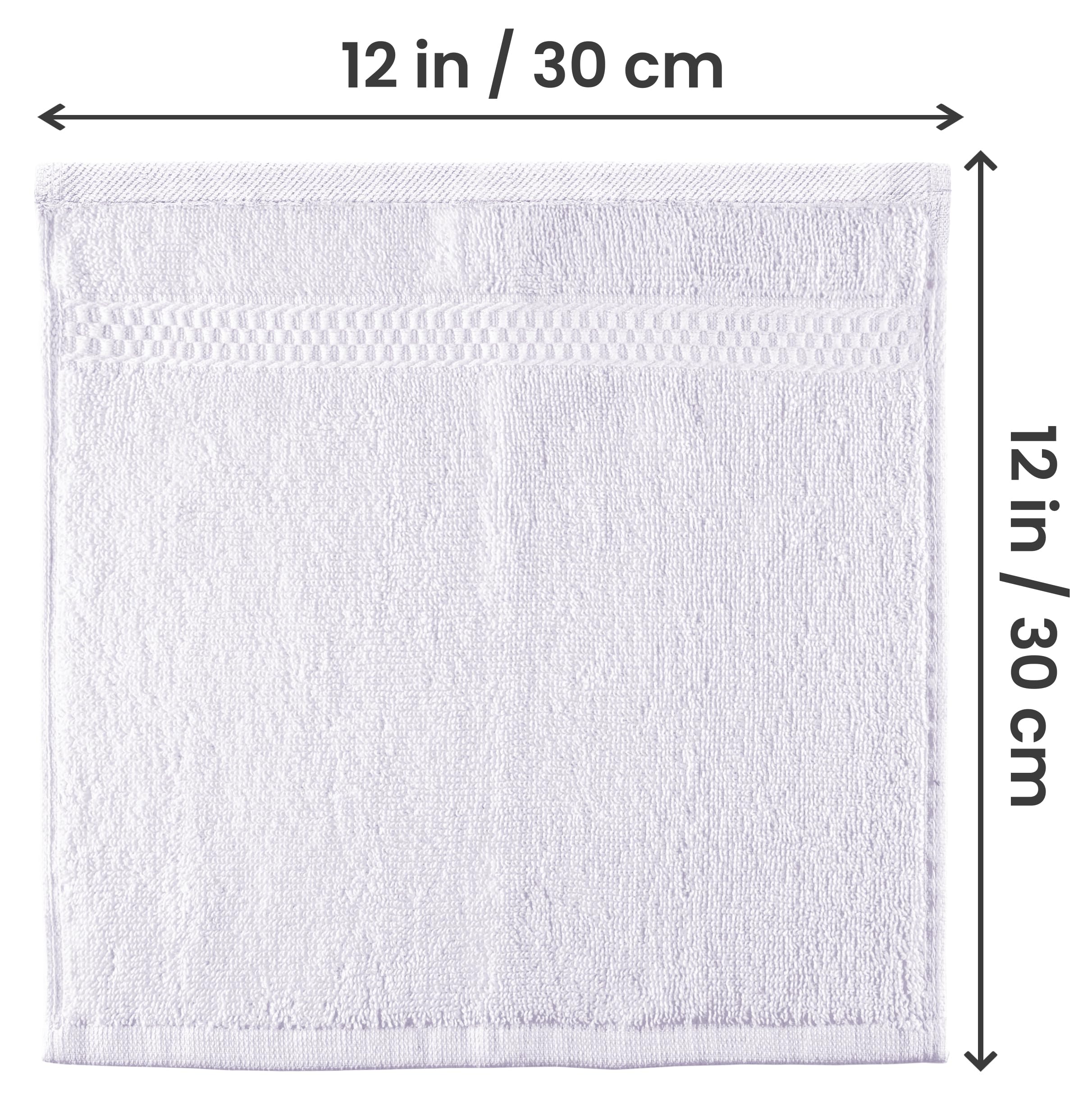 Utopia Towels 12 Pack Premium Wash Cloths, 12x12 in, 100% Cotton, White