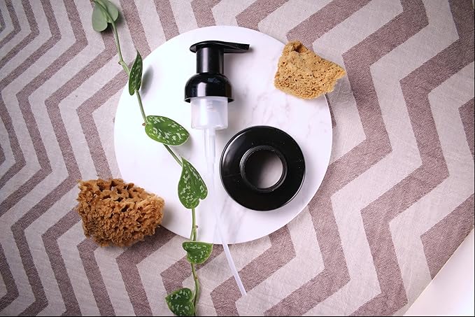 Jarmazing Products Mason Jar Foaming Soap Dispenser Lids - Includes Waterproof Stickers! Black - 2 Pack