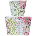BOCGRPU Makeup Bag Small Cute Cosmetic Bags for Women，Floral Travel Toiletry Bag for Purse, Large Canvas Cosmetic Pouch Makeup Organizer Tool Pouch with Zipper（2Pcs Colorful Plant）