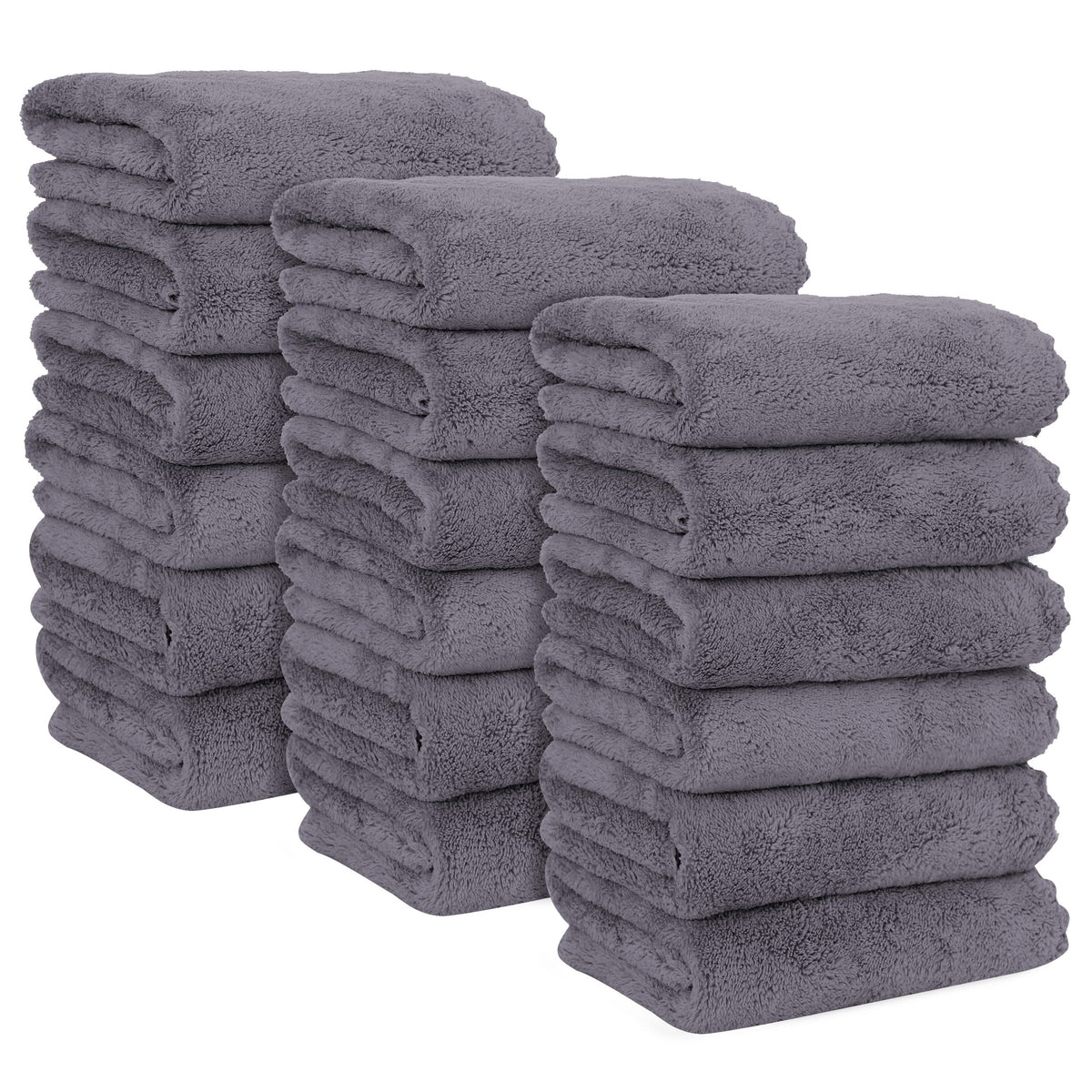 MOONQUEEN 18 Pack Premium Hand Towels - Quick Drying - Microfiber Coral Velvet Highly Absorbent Towels - Multipurpose Use as Hotel, Bathroom, Shower, Spa, Hand Towel 16 x 28 inches (Multicolor)