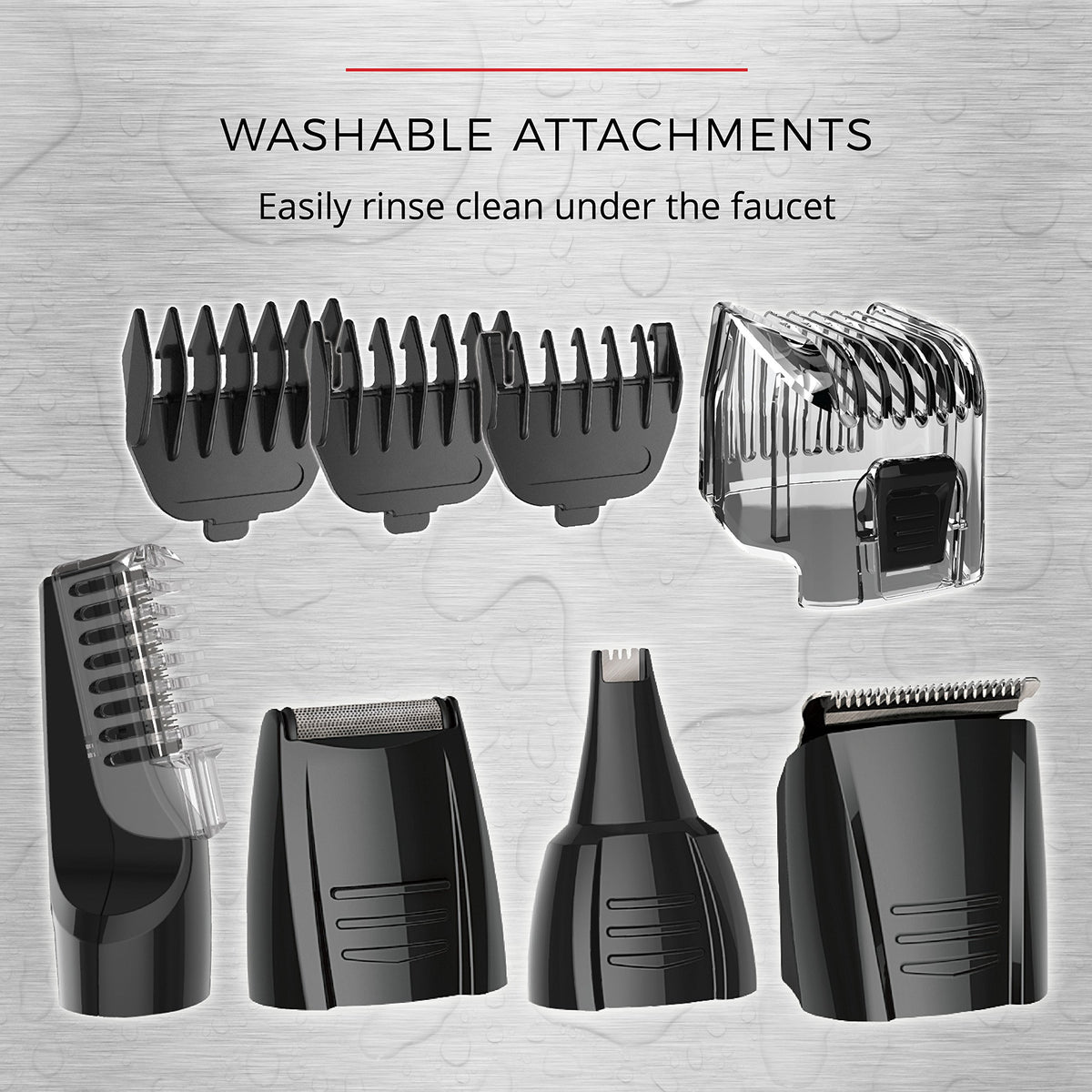 Remington Head to Toe Advanced Rechargeable Powered Body Groomer Kit, Beard Trimmer (10 Pieces), 6.3 Inch