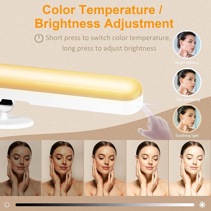 Benreom Rechargeable Vanity Lights for Mirror, Wireless LED Stick On Light