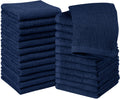 Utopia Towels 24 Pack Cotton Washcloths Set, 100% Ring Spun Cotton, Premium Quality Flannel Face Cloths, Highly Absorbent and Soft Feel Fingertip Towels, Navy