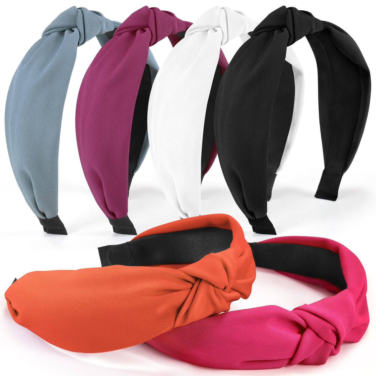 DiyJibb Headbands for Women Girls - 6PCS Stylish Top Knotted Headbands - Knotted Headband for Women - Head Bands Wide Hairband Hair Accessories