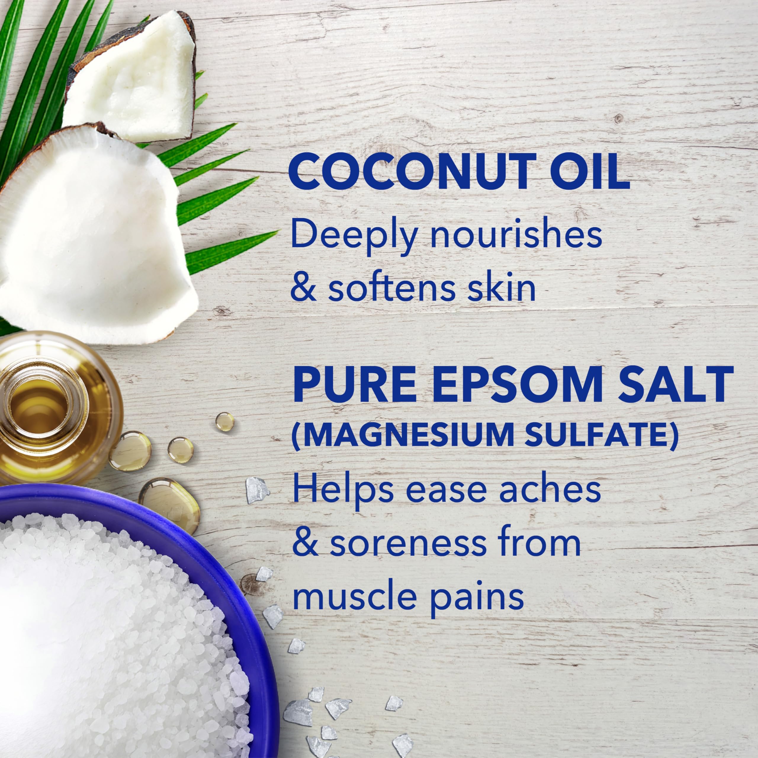 Dr Teal's Epsom Salt Magnesium Soak, Nourish & Protect with Coconut Oil, 3 lbs