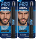 Just for Men 1-Day Beard & Brow Color, Temporary Color for Beard and Eyebrows, For a Fuller, Well-Defined Look, Up to 30 Applications, Dark Brown (Pack of 2)