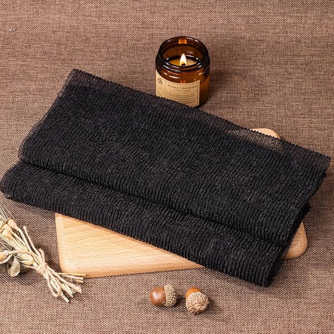 Yiclick Exfoliating Washcloth Towel- Exfoliating Body Scrubber Exfoliator, Back Scrubber for Shower Bath, Exfoliate Rags Wash Cloths, Loofah Lufa Sponge, Body Scrub & Exfoliation Women Men