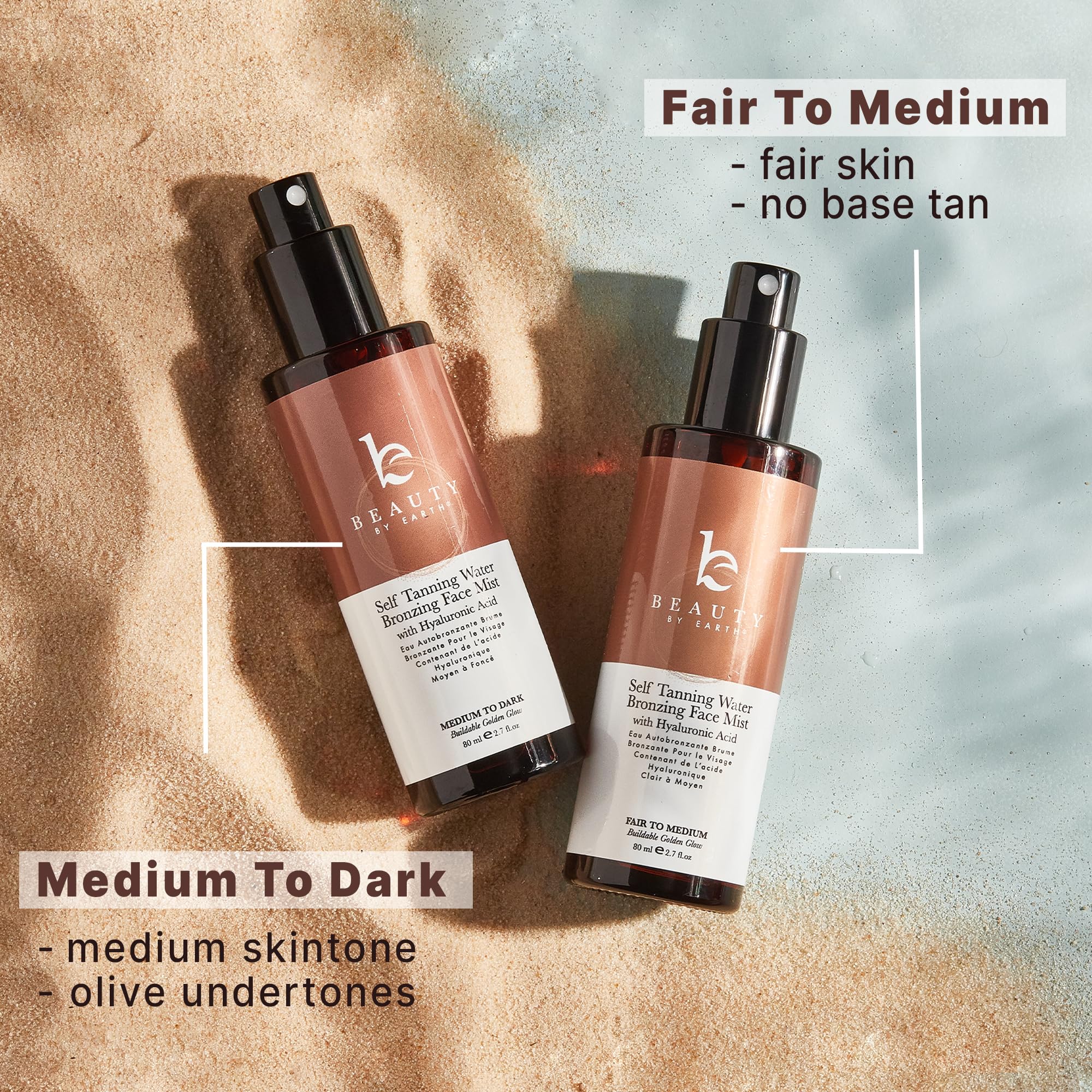 Bronzing Face Tanner Spray Mist, Sunless Face Tanning Water