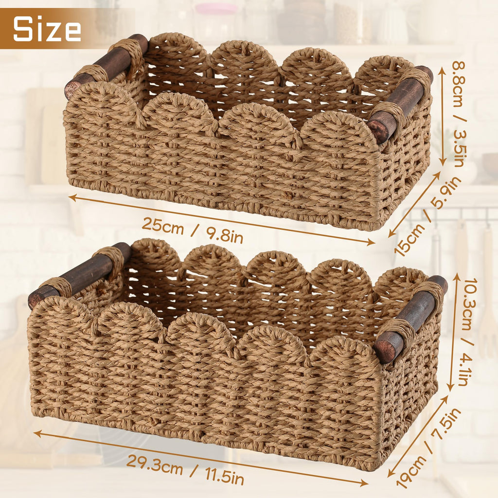 Wicker Baskets for Organizing Toilet Paper Storage Basket