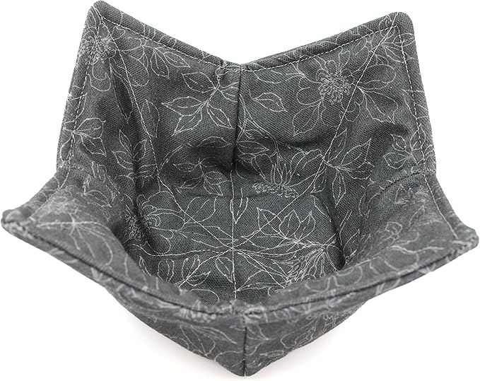 ROGITU Cotton Microwavable Bowl Cozy, Microwave-Safe Hot Bowl Holders, Soup Bowl Cozy Bowl Hot Pads (R)