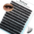DIY Lash Extensions 80D Dense Multi-Layer Faux Mink Lashes – 240 pcs, 12 Rows, Voluminous 3D Cluster Lashes for Home Use, Soft Lightweight, Natural Black Eyelashes (240PCs, 9-16mm, 80D Fluffy)