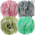 DadyMart Bath Shower Loofah Sponge 60g Bath Mesh Pouf Shower Ball Body Scrubber Exfoliating Bath Sponge for Women and Men, Set of 4