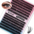 50D+60D 280pcs Fluffy DIY Eyelash Extensions Cluster Lashes False Eyelashes Faux Mink Multi-Layer Soft Lightweight Lash Clusters for Natural Dramatic Volume (9–16mm, 50D+60D Fluffy)