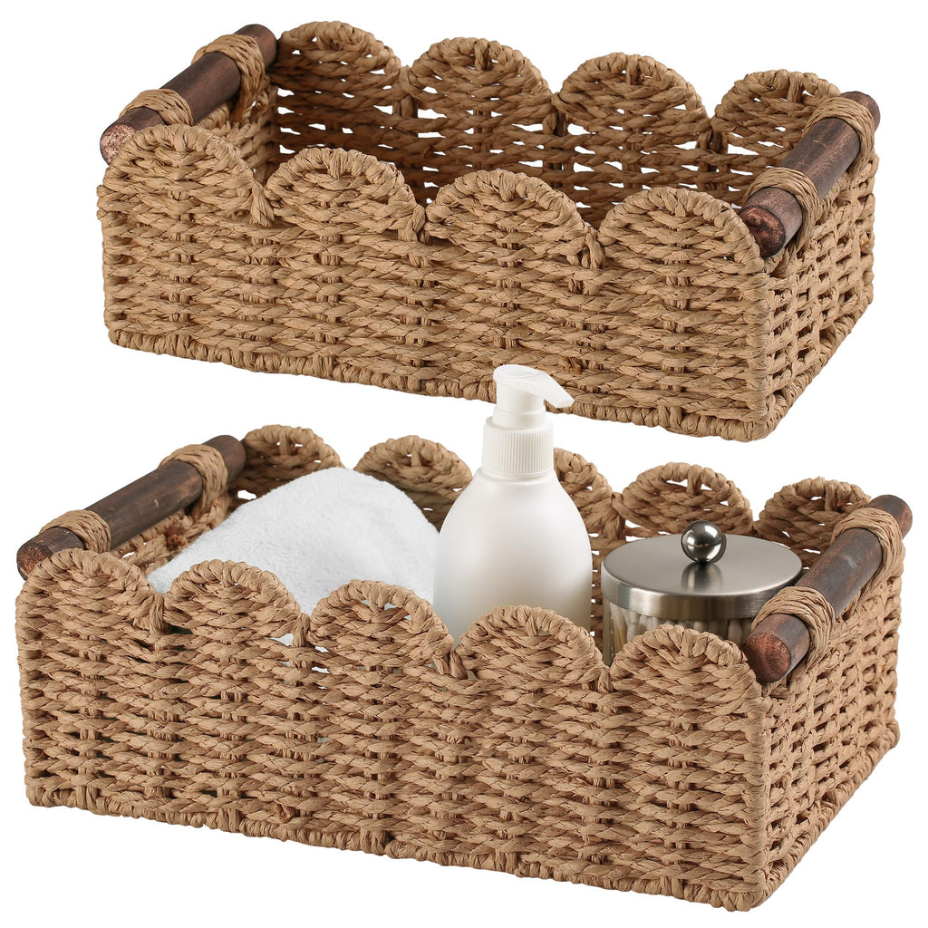 Wicker Baskets for Organizing Toilet Paper Storage Basket