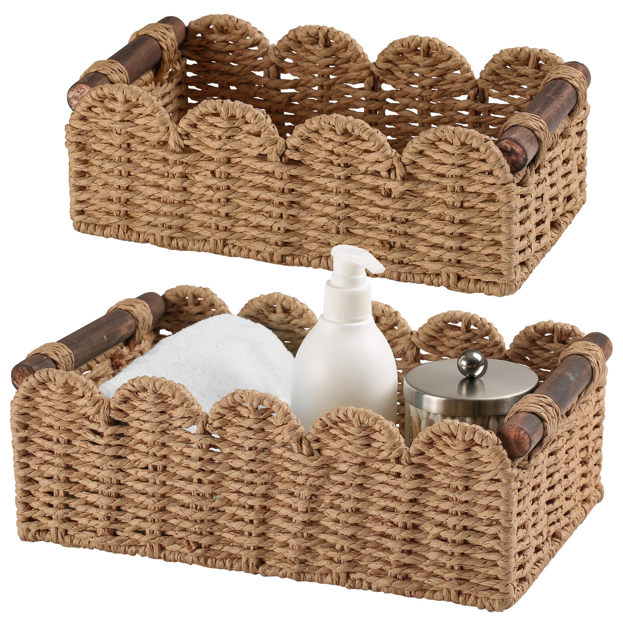 Wicker Baskets for Organizing Toilet Paper Storage Basket
