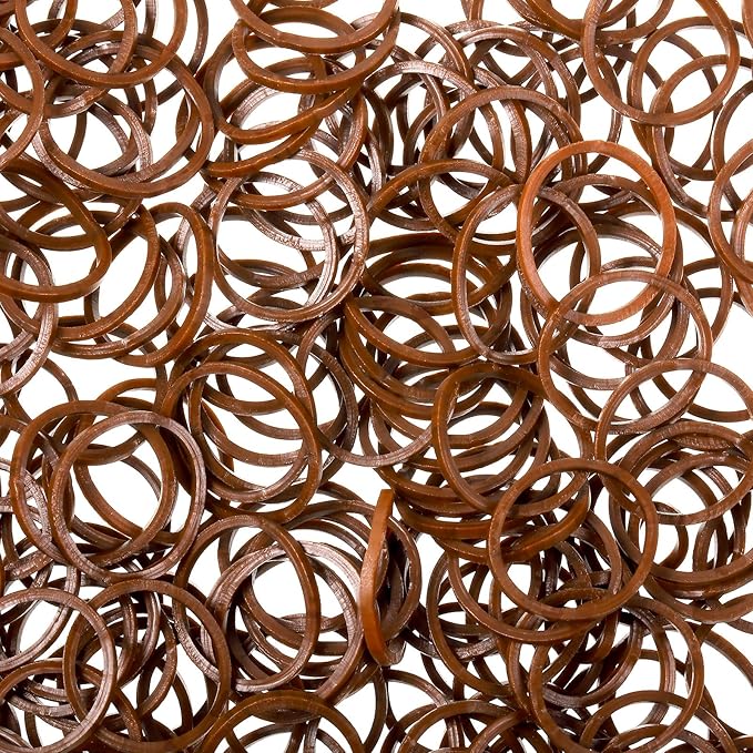 2000 Pack Mini Rubber Bands Elastic Hair Bands Soft Hair Ties with Box for Hair Braiding Hair Wedding Hairstyle(Dark Brown)