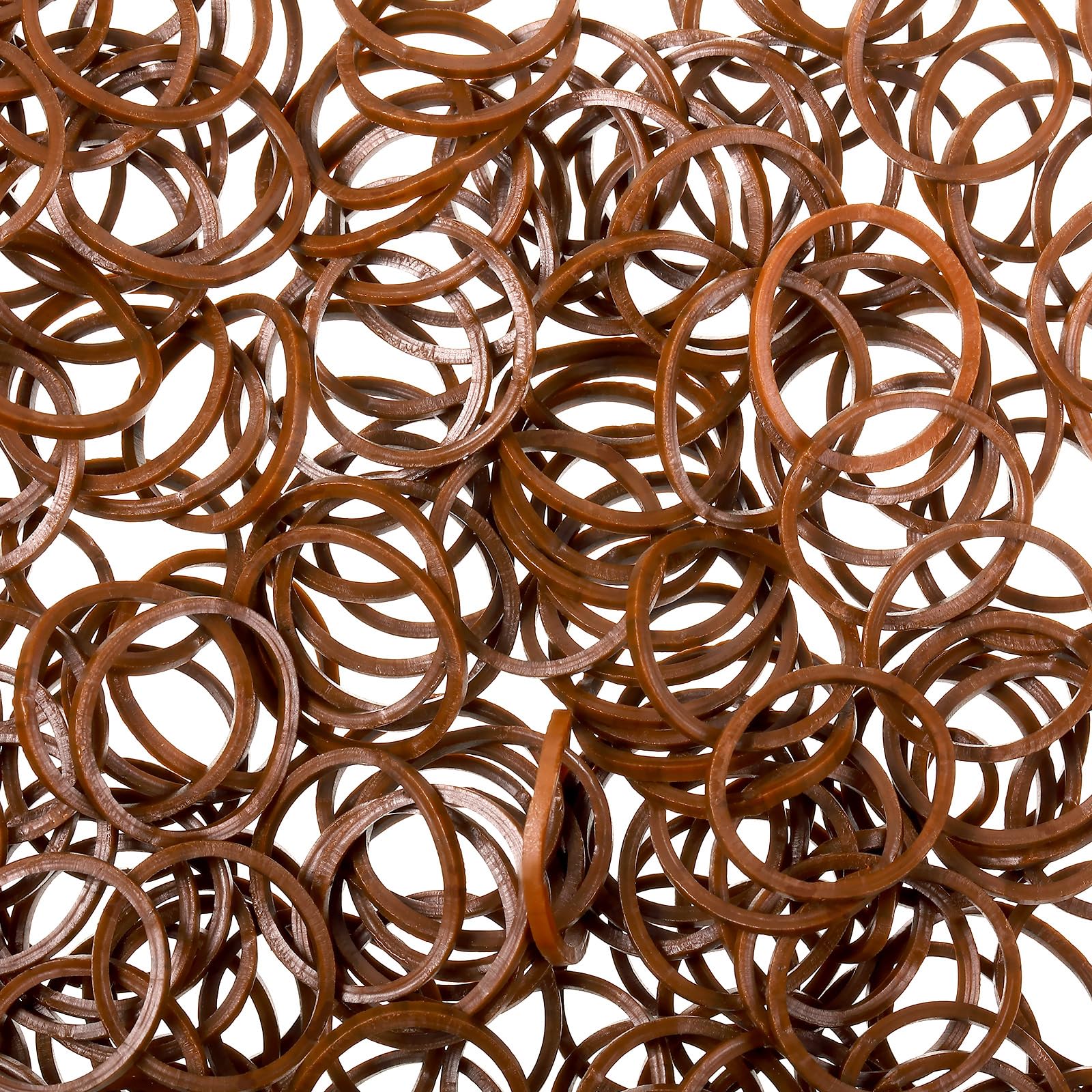 2000 Pack Mini Rubber Bands Elastic Hair Bands Soft Hair Ties with Box for Hair Braiding Hair Wedding Hairstyle(Dark Brown)